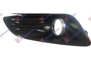 Διχτυ Προφυλακτηρα Εμπρος (ΜΕ Τρυπα Προβολεα & ΧΡΩΜΙΟ) (ΜΑΥΡΟ ΓΥΑΛΙΣΤΕΡΟ) Αριστερα Ford Fiesta 13-17 - 324004814