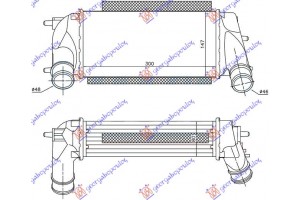Ψυγειο INTER. 1,0i 12V Turbo (300x150x80 Ford Fiesta 13-17 - 324006210