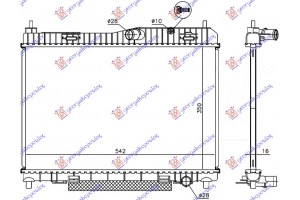 Ψυγειο Νερου 1.6 Benzinh MHX/AYT. +/-A/C (56.3x35) Ford Fiesta 13-17 - 324006340
