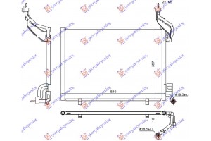 Ψυγειο A/C 1.6 Tdci Πετρελαιο 14- (540x357x16) Ford Fiesta 13-17 - 324006430