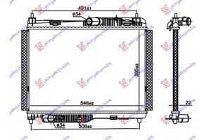 Ψυγειο 1.0 Ecoboost - 1.1 Μηχανικο Βενζινη - 1.5 Dci Πετρελαιο ΜΗΧΑΝΙΚΟ-ΑΥΤΟΜΑΤΟ (385x545x22) Ford Fiesta 17- - 324106300