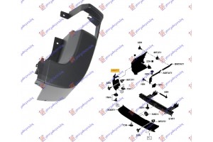 Ακρο Προφυλακτηρα Πισω Γκρι Δεξια Ford Transit 13-19 - 325003951