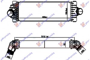 Ψυγειο Intercooler 2.0 Tdci Πετρελαιο (450x160x62) Ford Transit 13-19 - 325006200