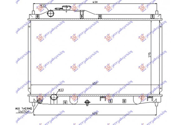 Ψυγειο Νερου 2,0i 16V Vtec (37,5x65,8x16 Honda S2000 01-09 - 340906300