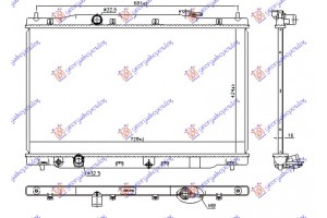 Ψυγειο Νερου 2.0i 16V Βενζινη ΜΗΧΑΝΙΚΟ/ΑΥΤΟΜΑΤΟ (425x750x16) (KOYO) Honda CR-V 13-15 - 341106315