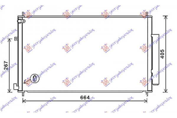 Ψυγειο A/C 1.6-2.2 i-DTEC Πετρελαιο (665x390x16) (KOYO) Honda CR-V 15-17 - 341206410