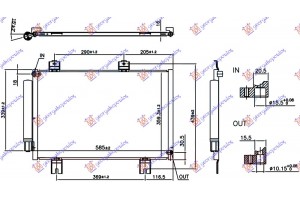 Ψυγειο A/C 1.3-1.5 Benzinh (545x366x16) Honda Jazz 15-18 - 342106400