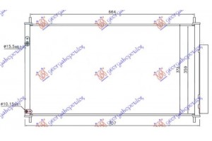 Ψυγειο A/C Βενζινη - Πετρελaιο (665x360x16) (KOYO) Honda Civic H/B-L/B 12-16 - 345006405