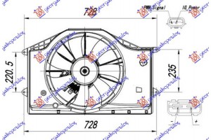 Βεντιλατερ Ψυγειου Νερου Κομπλε 1.0-1.5 Vtec Petrol Honda Civic H/B 16-22 - 345206450
