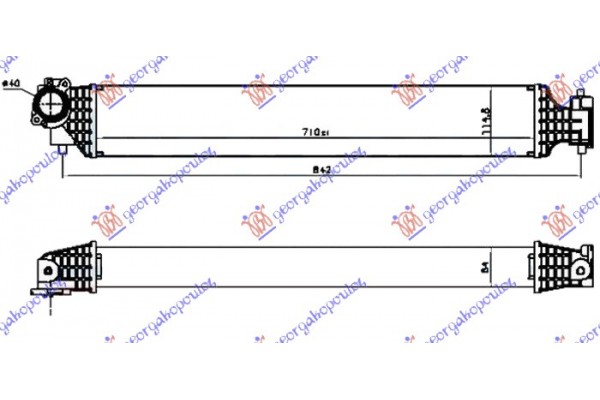 Ψυγειο Intercooler 1.5 Vtec Βενζινη (710x110x65) Honda Civic Sedan 16-22 - 345106200