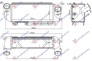 Ψυγειο Intercooler 2.0 Crdi (350x146x90) Kia Sportage 10-14 - 424106200