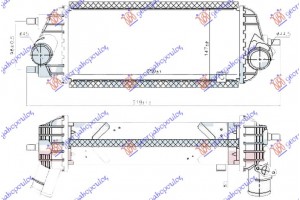 Ψυγειο Intercooler 1.7 Crdi Πετρελαιο (350x147x85) Kia Sportage 10-14 - 424106210
