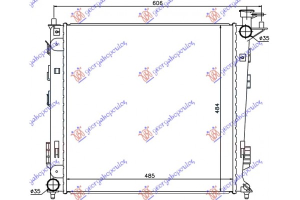 Ψυγειο 1.7-2.0 Crdi Πετρελαιο Μηχανικο (485x470χ16) (ΤΣΕΧΙΑΣ) (KOYO) Kia Sportage 14-15 - 424206310