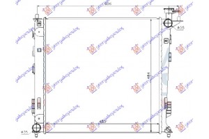 Ψυγειο 1.7-2.0 Crdi Πετρελαιο Μηχανικο (485x485x16) (ΚΟΡΕΑΣ) Kia Sportage 10-14 - 424106360