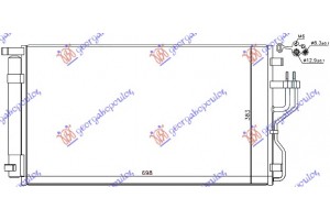 Ψυγειο A/C Για Ολα Βενζινη (655x378x16) (ΤΣΕΧΙΑΣ) Hyundai iX35/TUCSON 10-15 - 365006400