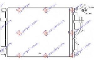 Ψυγειο A/C Για Ολα Πετρελαιο (535x380x16) (ΤΣΕΧΙΑΣ) Hyundai iX35/TUCSON 10-15 - 365006410
