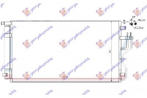 Ψυγειο A/C Για ΌΛΑ Βενζινη (655x380x16) (ΚΟΡΕΑΣ) Hyundai iX35/TUCSON 10-15 - 365006420