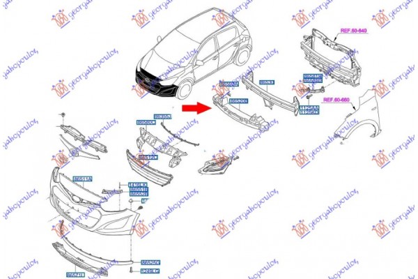 Αντιθορυβικο ΠΡΟΦΥΛ. Εμπρος (Γ) Hyundai i20 12-14 - 366004900
