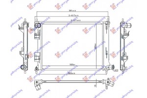 Ψυγειο 1.2-1.4i Μηχανικο Βενζινη (500x380x16) Kia Rio H/B 11-14 - 423006330