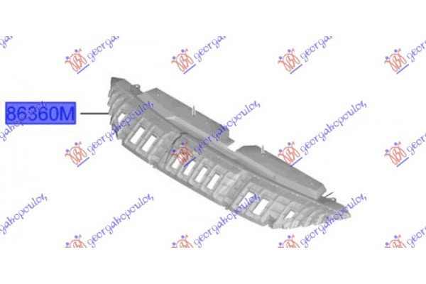 Πλαστικη Ποδια Μετωπης Ανω (Γ) Hyundai i20 20-24 - 366500810