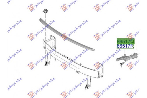 Βαση Προφυλακτηρα Εμπρος (Γ) Δεξια Hyundai i20 20-24 - 366504283