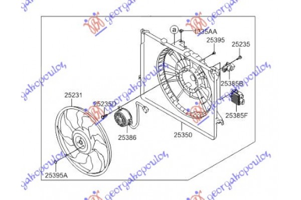 Βεντιλατερ Ψυγειου Κομπλε ΒΕΝΖ. Hyundai Sonata 11-15 - 367106440