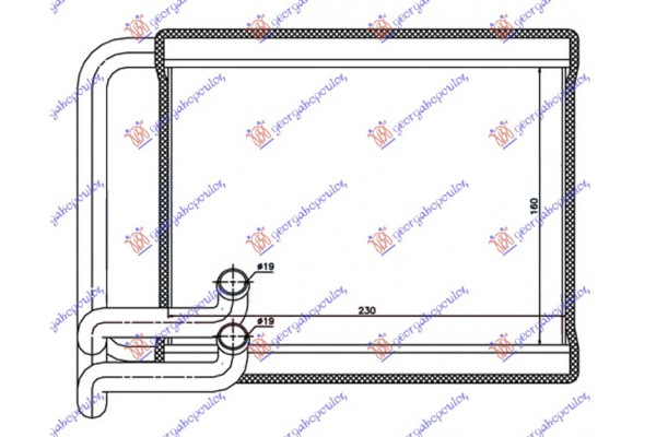 Ψυγειο Καλοριφερ (BR) (165x225x26) Hyundai Sonata 11-15 - 367106500