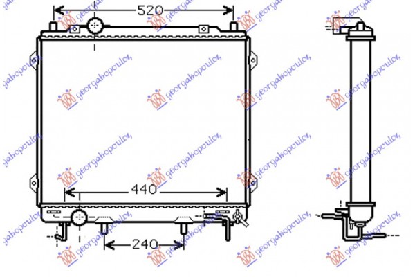 Ψυγειο 2,9 Crdi (51x57x26) ΑΥΤΟΜ. Hyundai Terracan 04-08 - 367806300