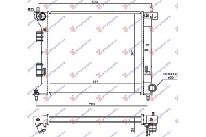 Ψυγειο 1.6 Τ-GDi Βενζινη Μηχανικο (464x397x26) Kia Soul 16-19 - 422306340