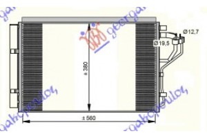 Ψυγειο A/C 1.4-1.6i ΒΕΝΖΙΝΗ(555x385x16) Hyundai i30 5D 12-14 - 368006400