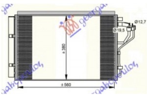 Ψυγειο A/C 1.4-1.6i ΒΕΝΖΙΝΗ(555x385x16) (KOYO) Kia Ceed 5D 13-15 - 430206405
