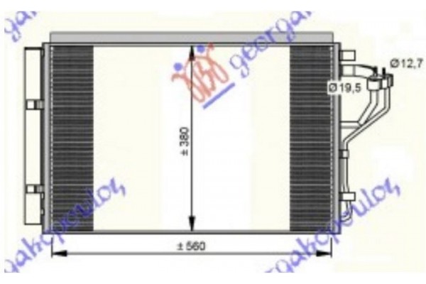 Ψυγειο A/C 1.4-1.6i ΒΕΝΖΙΝΗ(555x385x16) (KOYO) Kia Ceed 5D 13-15 - 430206405