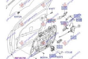 Γρυλλος Παραθυρου Εμπρος Ηλεκτρικος (ΧΩΡΙΣ ΜΟΤΕΡ) (ΤΣΕΧΙΑ) (Γ) Δεξια Hyundai i30 5D 14-17 - 368207041