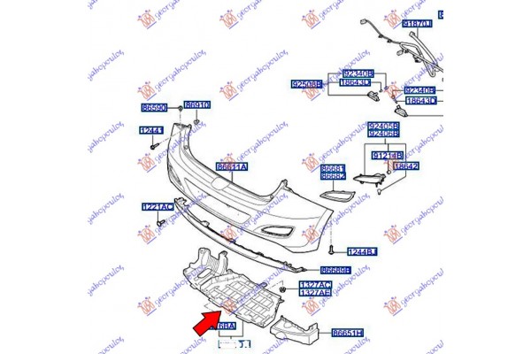 Πλαστικο ΠΡΟΦΥΛ. Πισω Κατω (Γ) Hyundai i30 3D 13-17 - 368104030