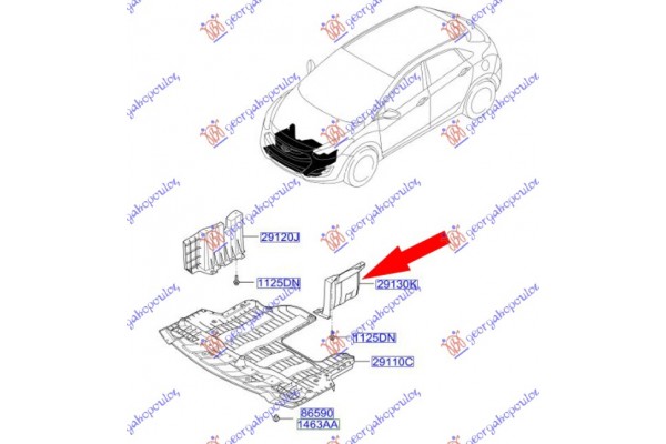 Ποδια Μηχανης Πλαστικη Αριστερα Hyundai i30 5D 14-17 - 368200842