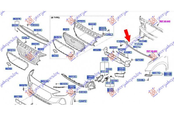 Τραβερσα ΠΡΟΦΥΛ. Εμπρος Κατω (Γ) Hyundai i30 Hatchback 20- - 368503845