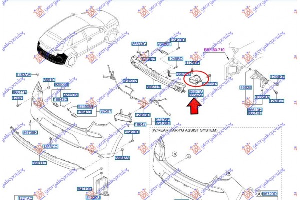 Βαση Τραβερσας ΠΡΟΦΥΛ. Πισω (Η/Β) (Γ) Αριστερα Hyundai i30 Hatchback 20- - 368504304