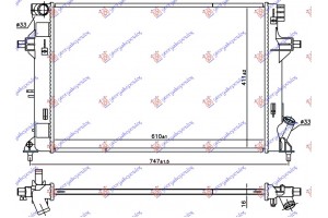 Ψυγειο Νερου 1.4/1/6 Mpi Βενζινη Μηχανικο (610x411x16) (KOYO) Hyundai i30 Fastback 17-20 - 368406310