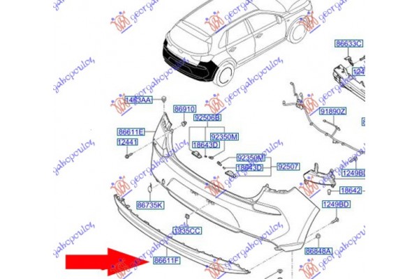 Σποιλερ ΠΡΟΦΥΛ. Πισω (Η/Β) (Γ) Hyundai i30 HATCHBACK/TOURER 17-20 - 368306390