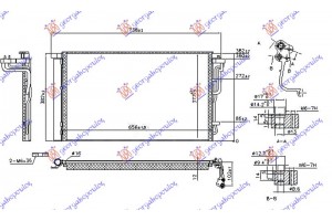 Ψυγειο A/C 1.4/1.6 Mpi Βενζινη (656x377x12) Hyundai i30 HATCHBACK/TOURER 17-20 - 368306410