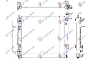 Ψυγειο Νερου 2.0-2.2 Crdi Πετρελαιο Αυτοματο (510x480x26) (ΤΥΠΟΥ HALLA) Hyundai Santa Fe 09-12 - 369006310
