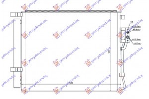 Ψυγειο A/C 2.0-2.2 Crdi Πετρελαιο 10- (495x425x16) Hyundai Santa Fe 09-12 - 369006410