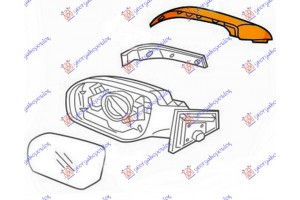 Καπακι Καθρεφτη Δεξια Hyundai Santa Fe 12-16 - 369107701