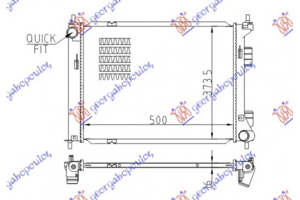 Ψυγειο ΒΕΝΖ. +/- Αc MΗΧ. (50x37,3) Kia Venga 10- - 428006300