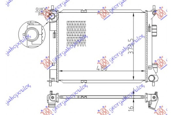 Ψυγειο 1.4-1.6CRDI +/- Αc MΗΧ. (48x37,3) Hyundai iX20 11- - 370006320