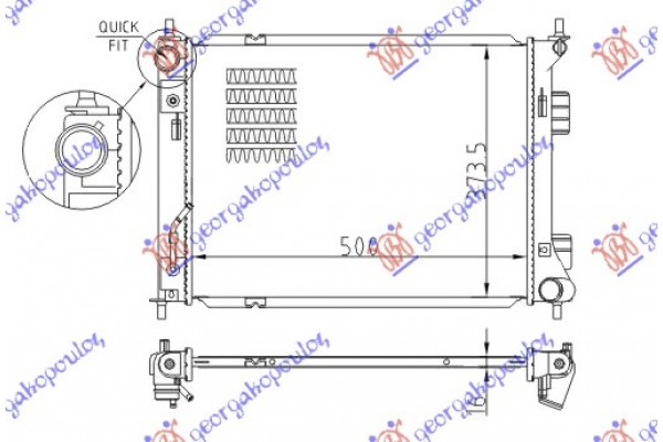 Ψυγειο 1.4-1.6CRDI +/- Αc AΥΤ. (50x37,3) Hyundai iX20 11- - 370006330