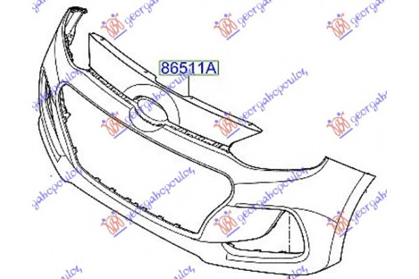 Προφυλακτηρας Εμπρος ΒΑΦΟΜ. (Γ) Hyundai i10 13-16 - 371103370