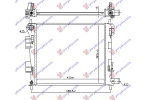 Ψυγειο Νερου Για ΌΛΑ Μηχανικο (420x360x16) Hyundai i10 16-19 - 371206300