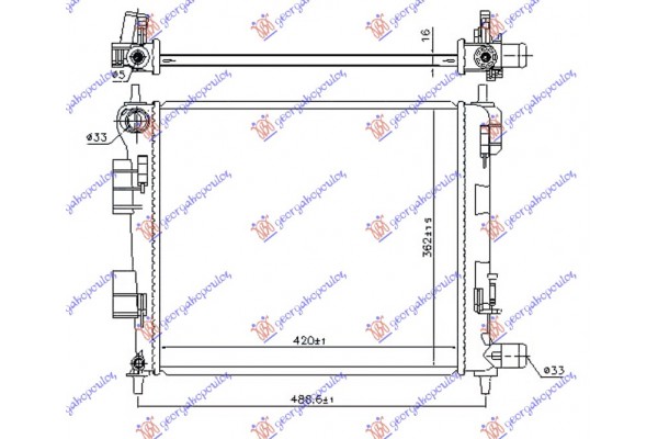 Ψυγειο Νερου Για ΌΛΑ Μηχανικο (420x360x16) Hyundai i10 13-16 - 371106300