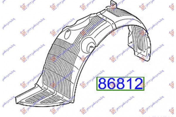 Θολος Εμπρος Πλαστικος Δεξια Hyundai i10 16-19 - 371200821